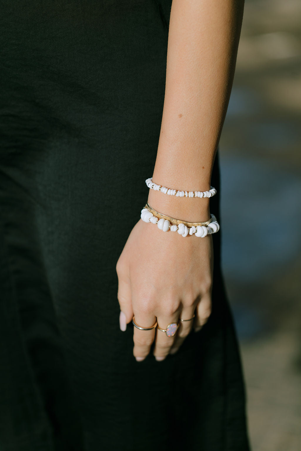 Puka Shell Bracelet - Gold Kahale