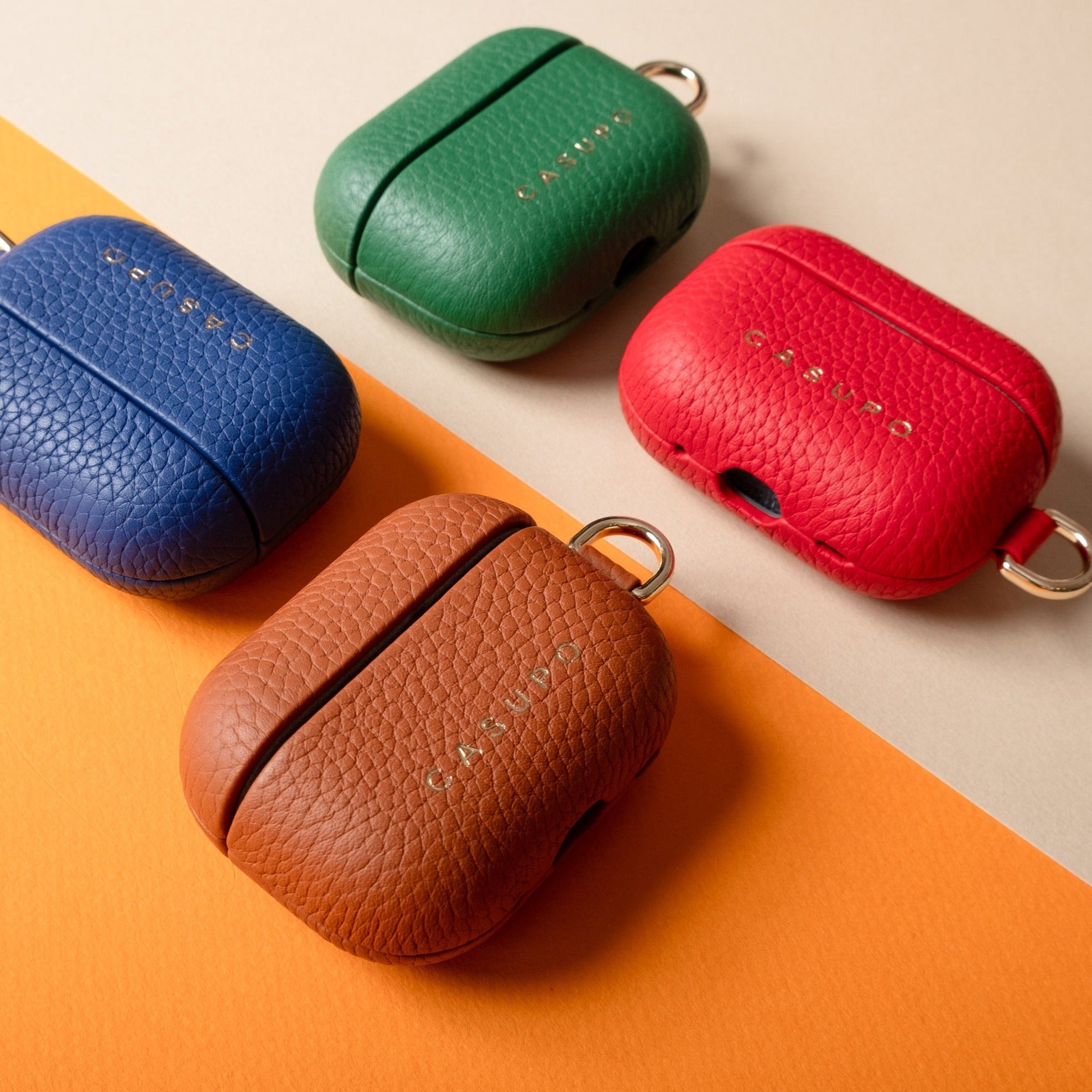 Image of Leather Airpod Case - Tan