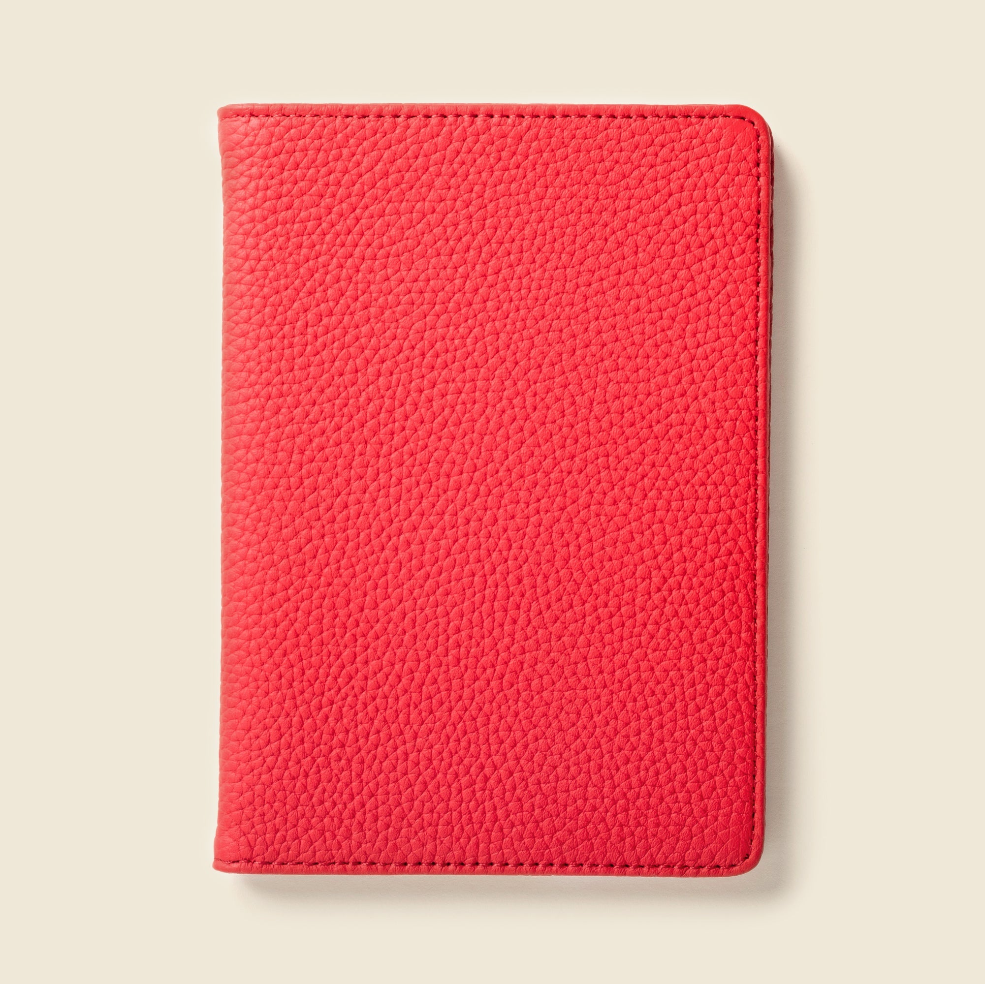 Image of Leather Passport Wallet with RFID - Red