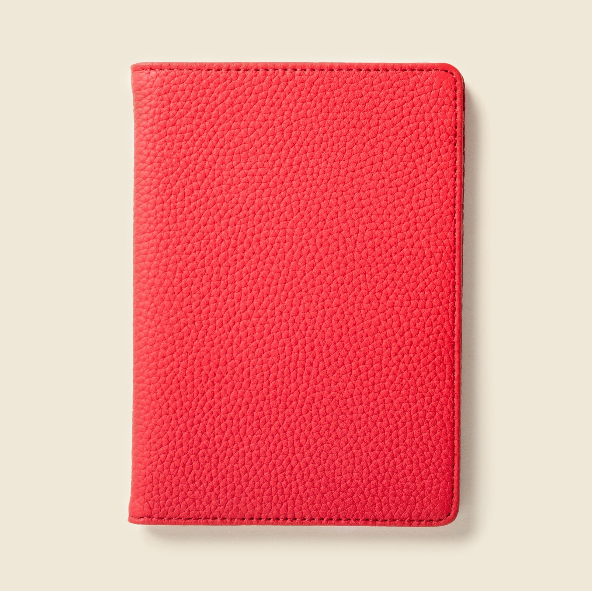 Leather Passport Wallet with RFID - Red