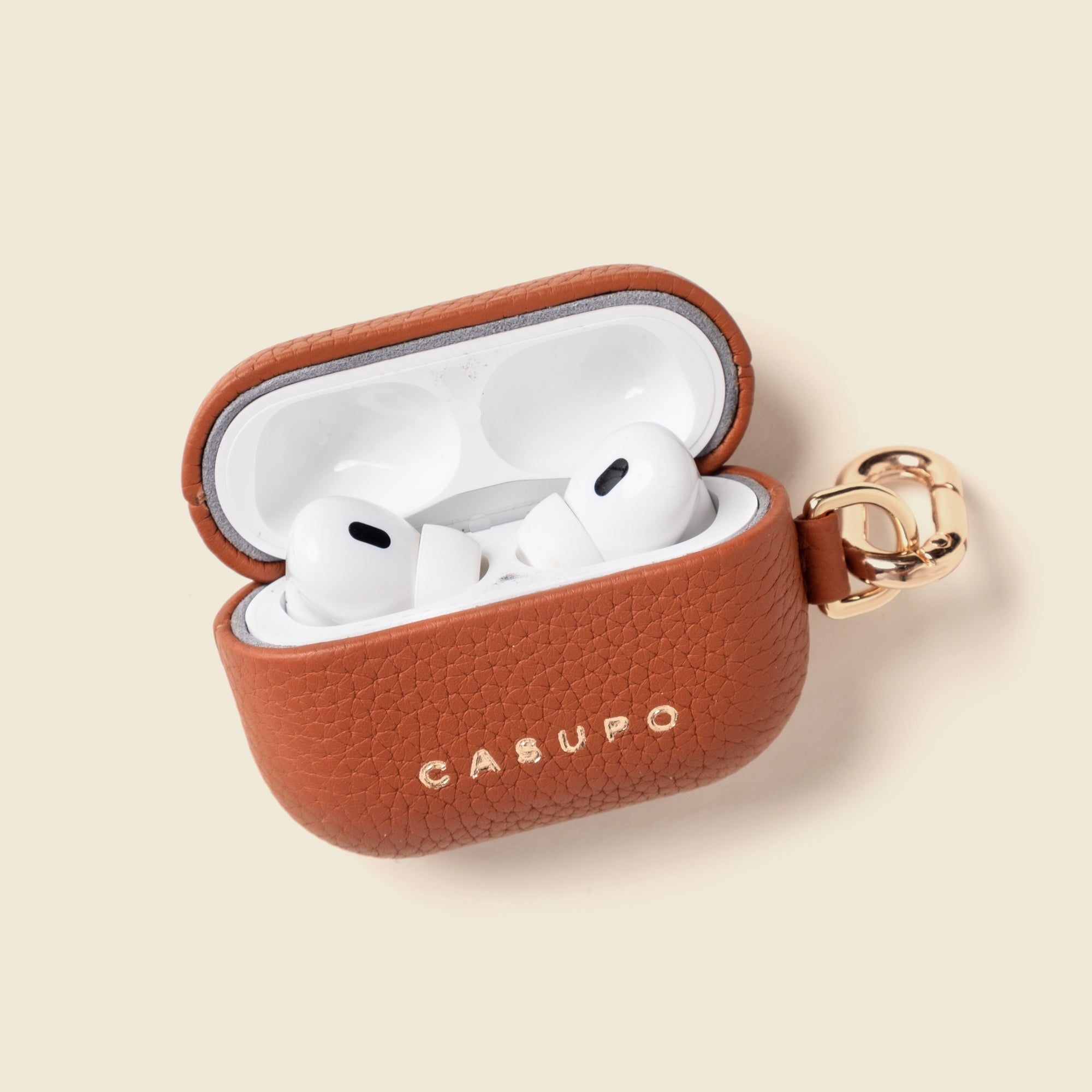 Image of Leather Airpod Case - Tan