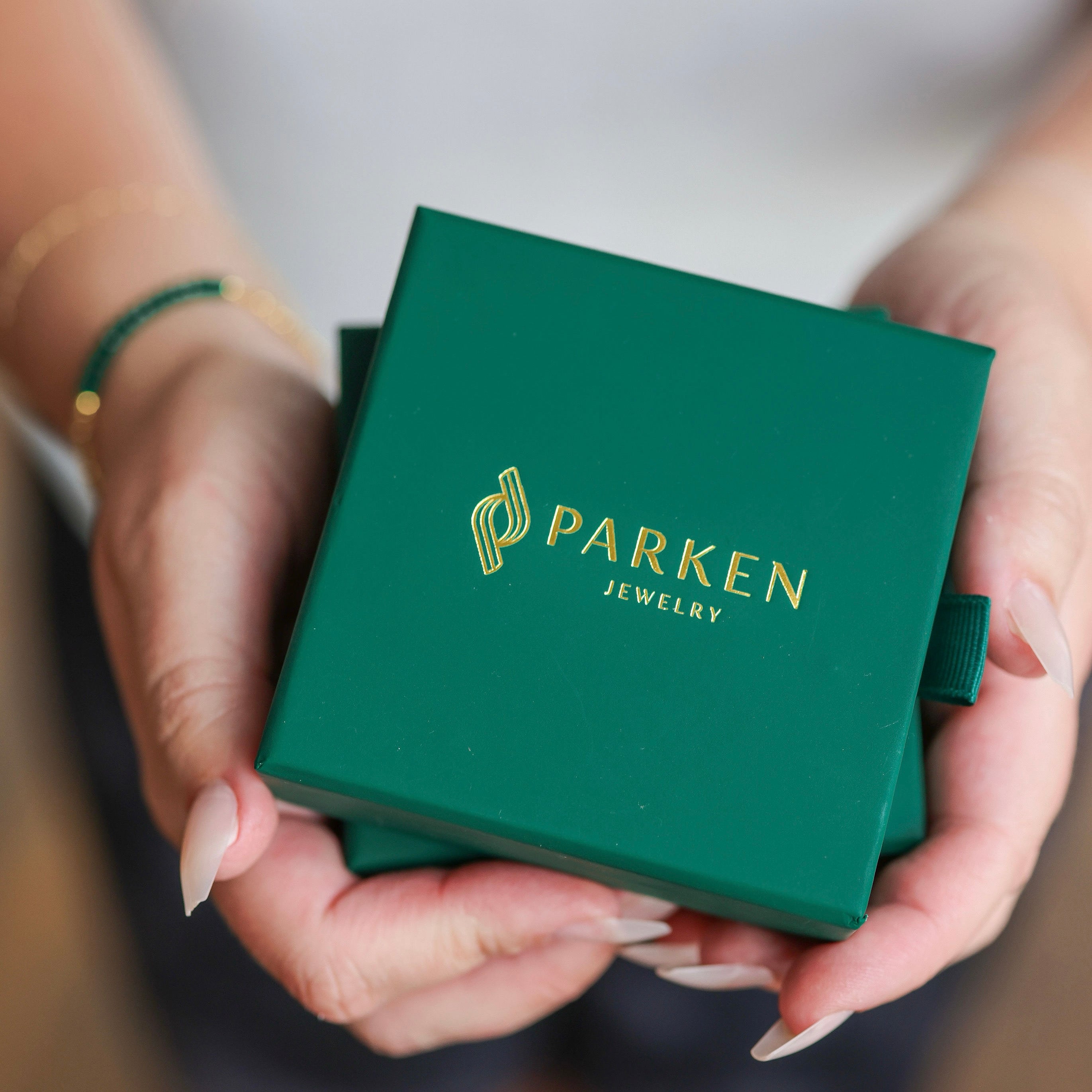 Image of Green Amethyst Adjustable Silver Gemstone Bracelet