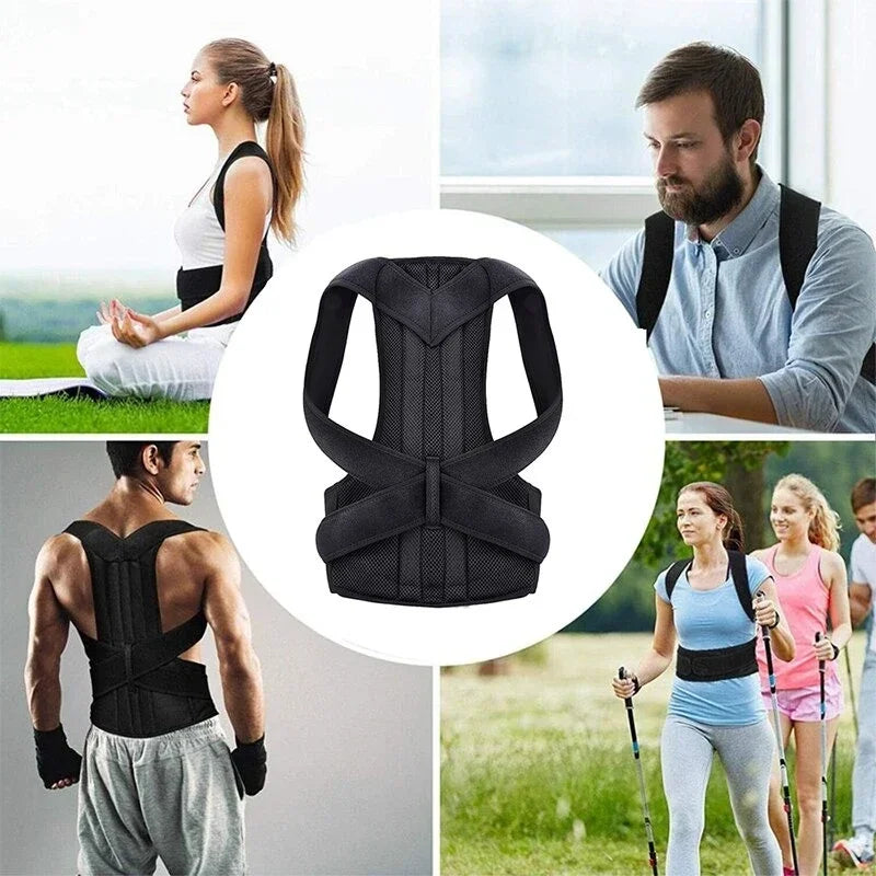 Adjustable Posture Corrector Brace – Breathable Back Support for Men & Women