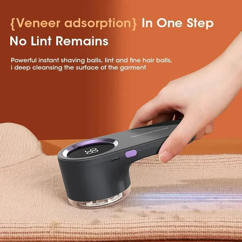 Electric Lint Remover with LED Display – USB Rechargeable Fabric Shaver