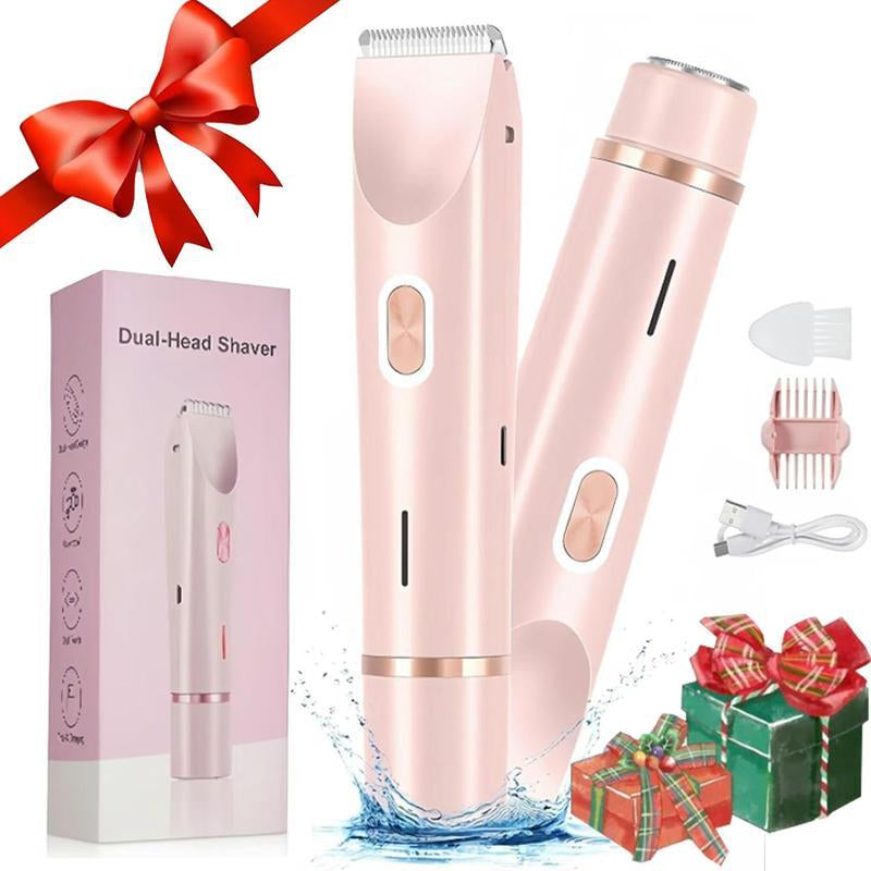 Image of Electric Bikini Trimmer for Women, 1 Set Rechargeable 2 in 1 Body & Facialhair Removal for Winter Gift, Waterproof Wet &Dry Use Trimmer for Women, Halloween Christmas Gift, Fall Essentials