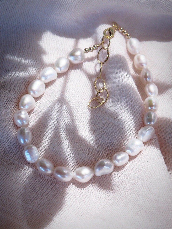 Image of Chunky White Pearl Anklet - Ala